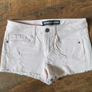 NWOT Pale Pink Express Jean Shorts